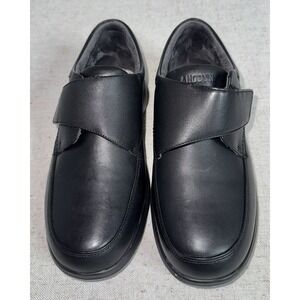Anodyne No 28 Men's Casual Oxford Dress Shoes Black 9.5 Extra Wide XW Hook Loop